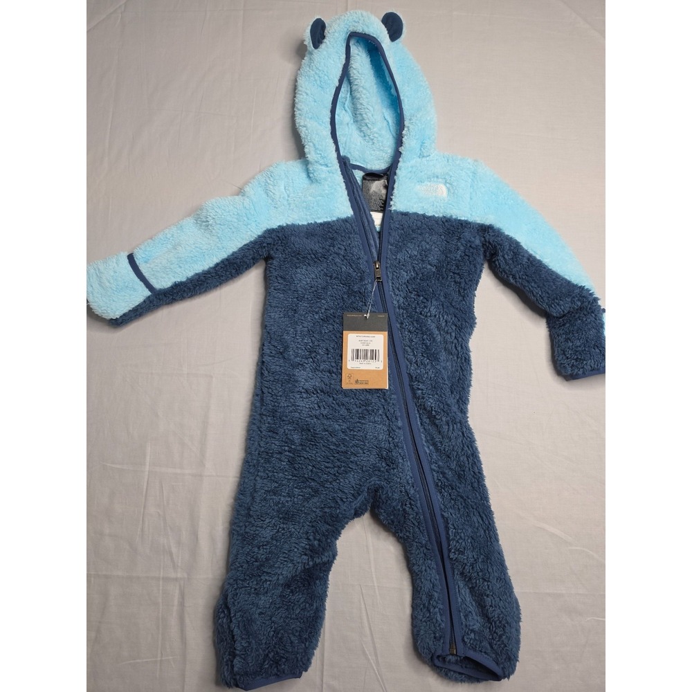 The North Face Baby Bear One-Piece Unisex Baby 12-18 Months Shady Blue Hooded
